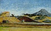 Paul Cezanne Der Bahndurchstich painting